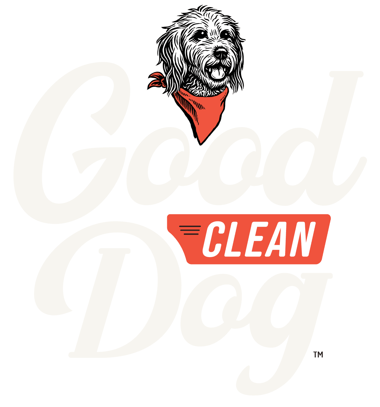 Good Clean Dog Primary Logo Reversed