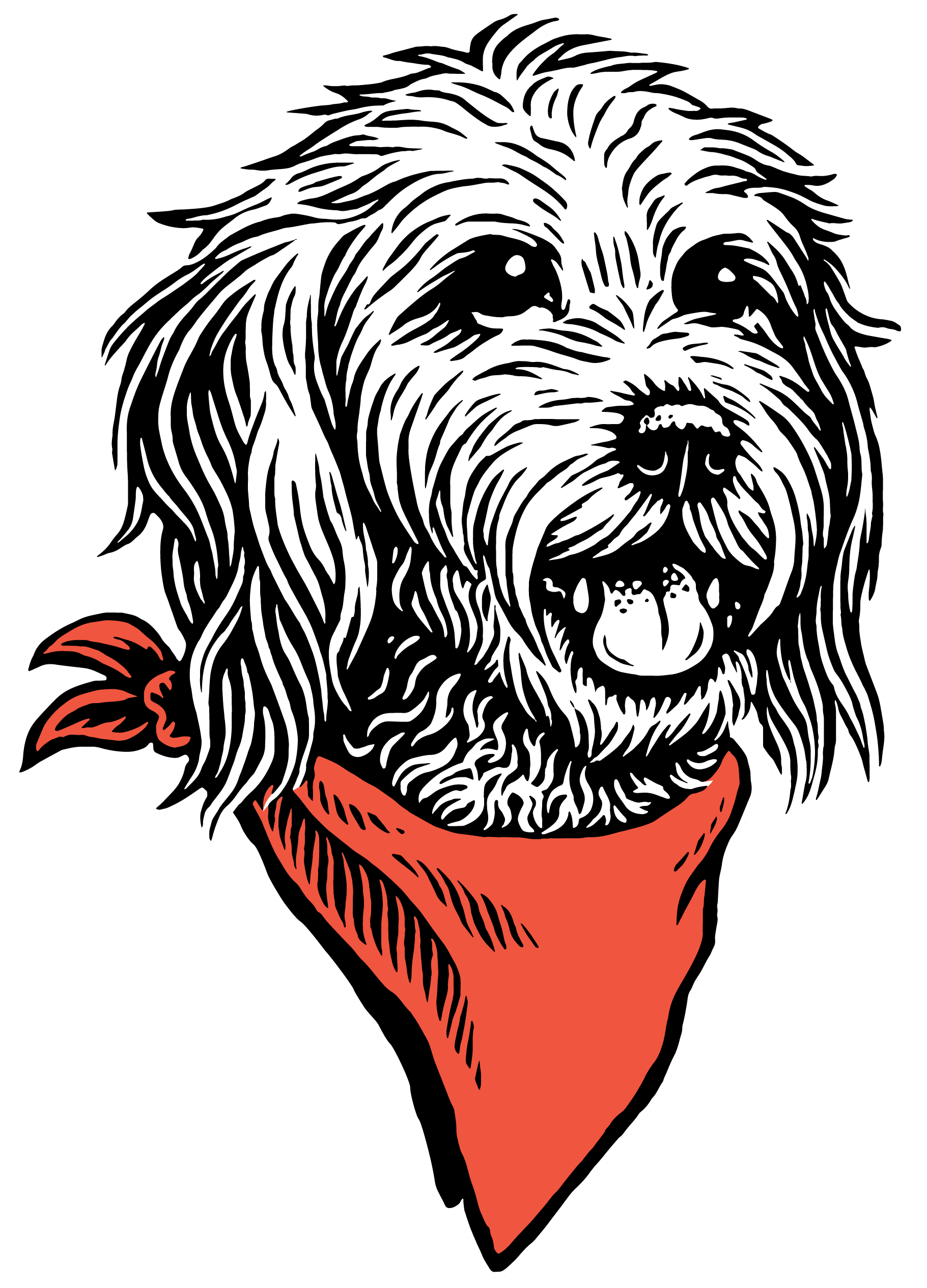 Dog head illustration