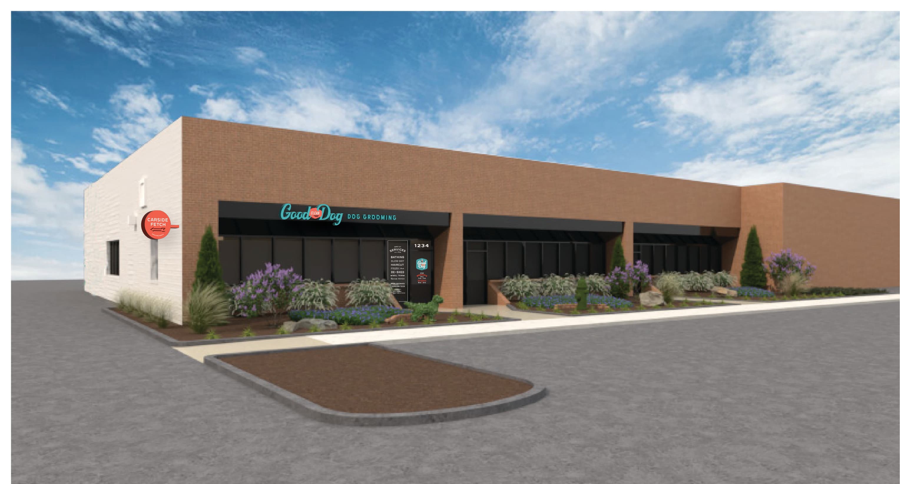 Good Clean Dog Brentwood grooming shop front entrance